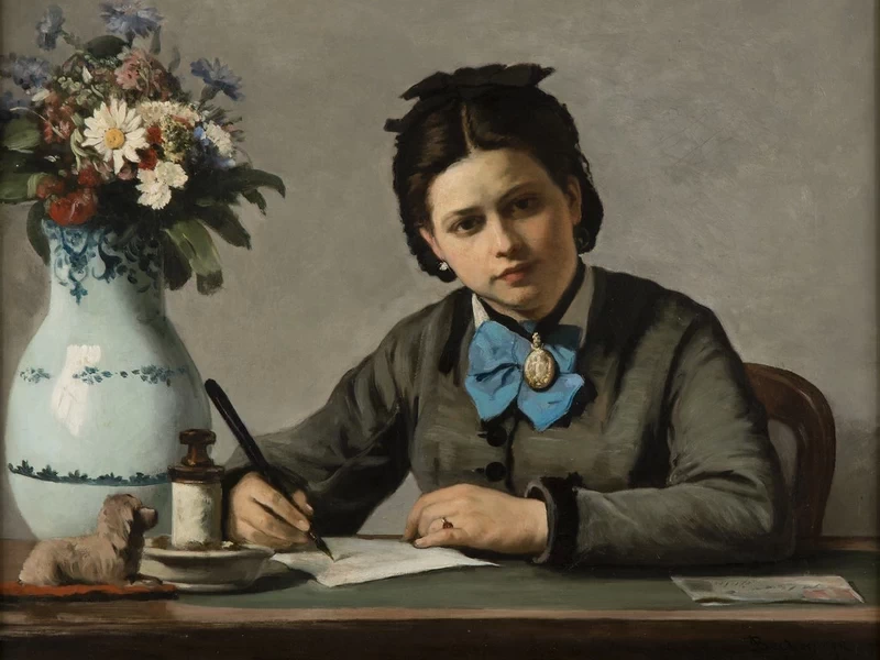 1857-Helena Charlotta Westermarck - Ragazza che scrive, 1872